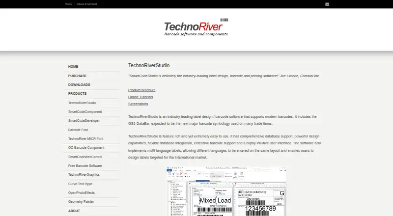 The TechnoRiverStudio homepage