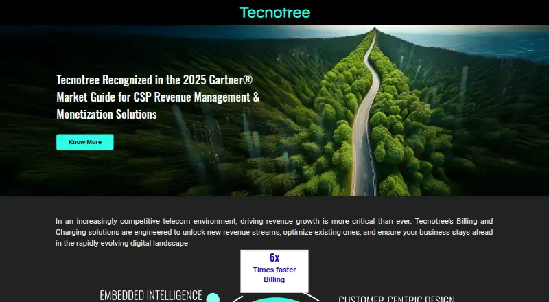 The Tecnotree Revenue Monetisation homepage