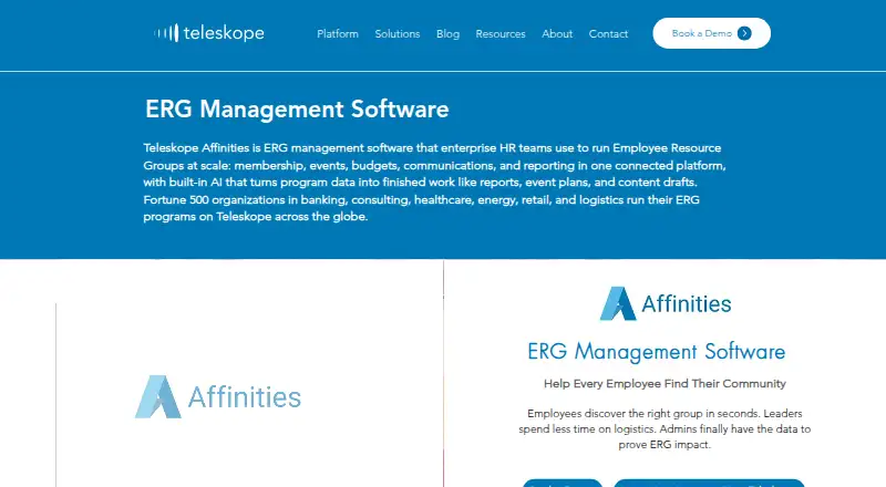 The Teleskope Affinities homepage
