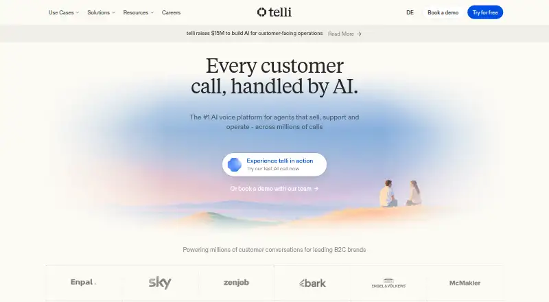 The telli homepage