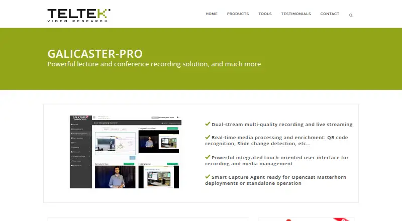 The Galicaster-PRO homepage
