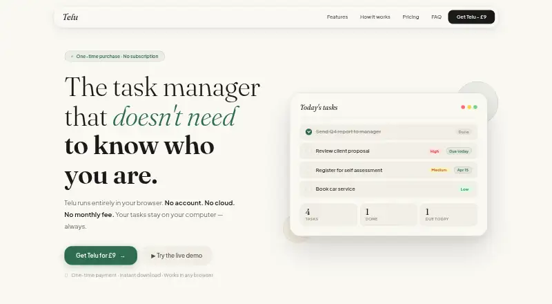 The Telu homepage