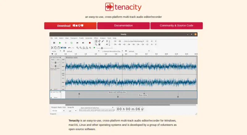 The Tenacity homepage