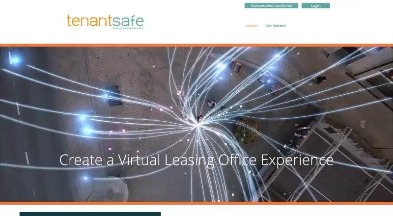 The TenantSafe homepage