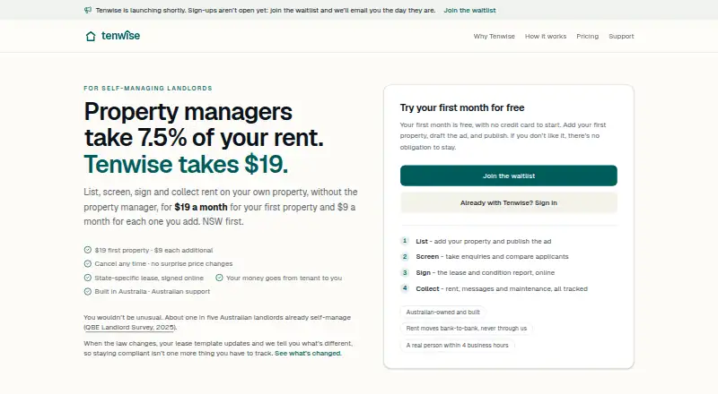 The Tenwise homepage