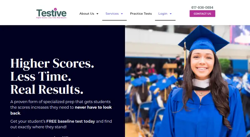 The Testive homepage