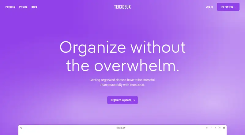 The TeuxDeux homepage