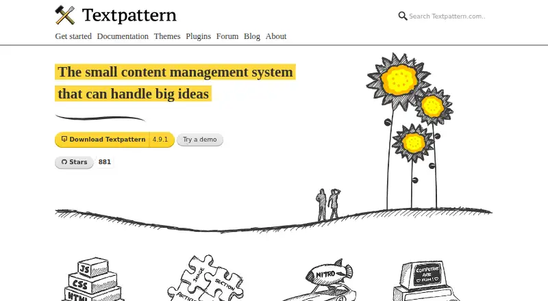 The Textpattern homepage