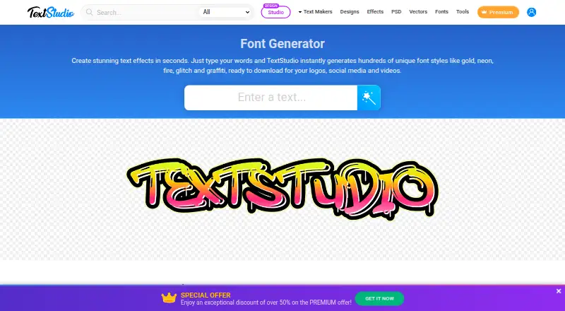 The FontMaker homepage