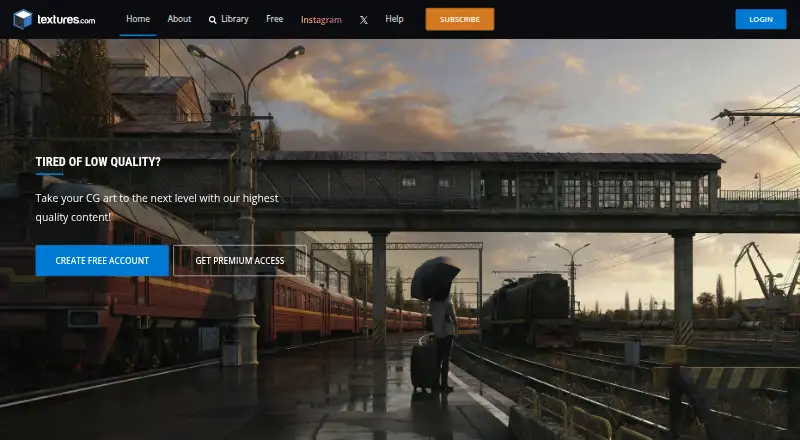 The Textures.com homepage