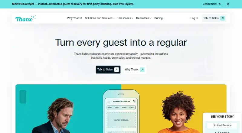 The Thanx homepage