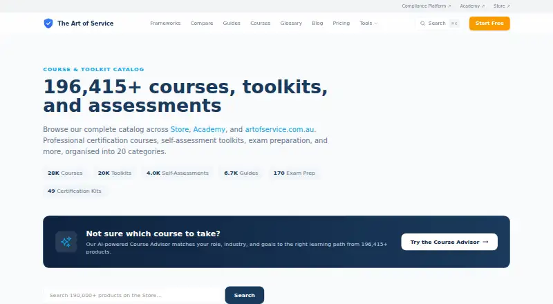 The The Art of Service Academy homepage
