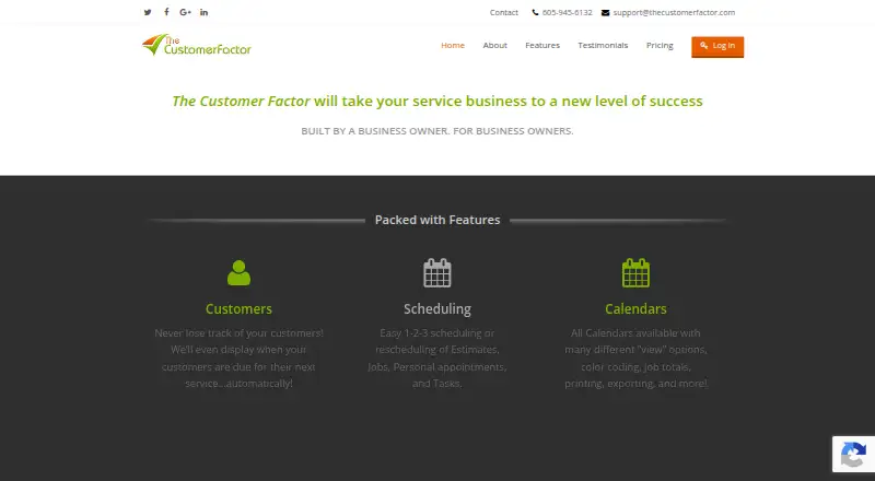 The The Customer Factor homepage