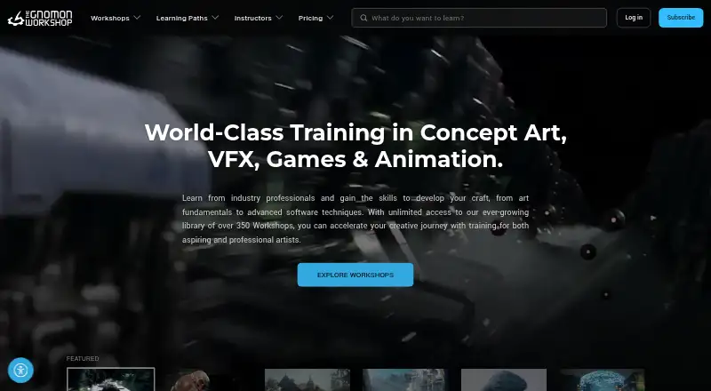 The The Gnomon Workshop homepage