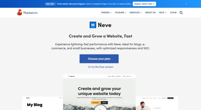 The Neve homepage
