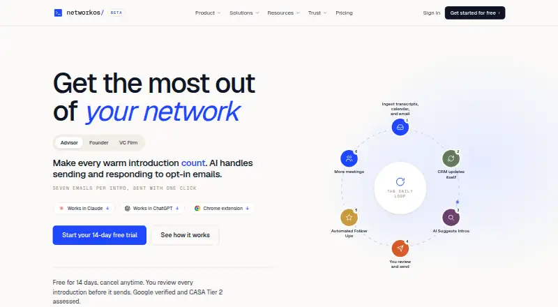 The NetworkOS homepage