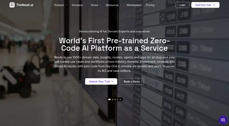 The TheNoah.ai homepage