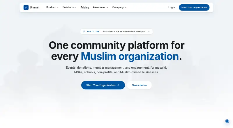 The Ummah homepage