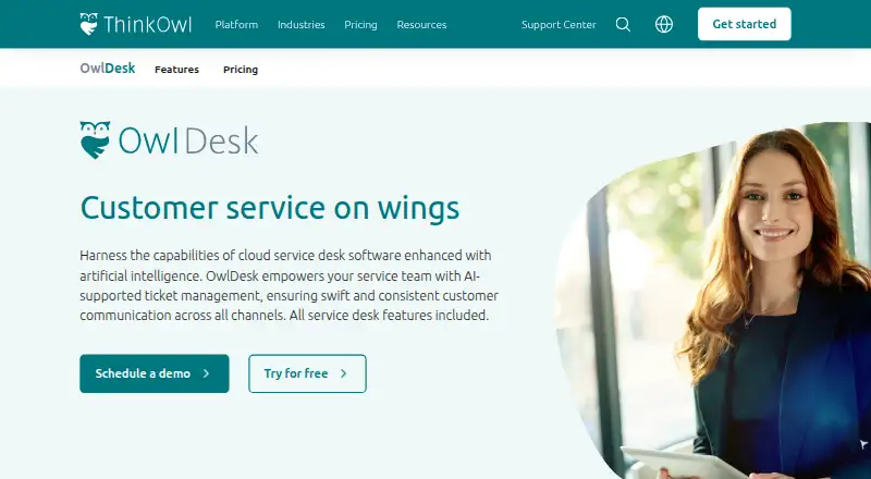 The OwlDesk homepage
