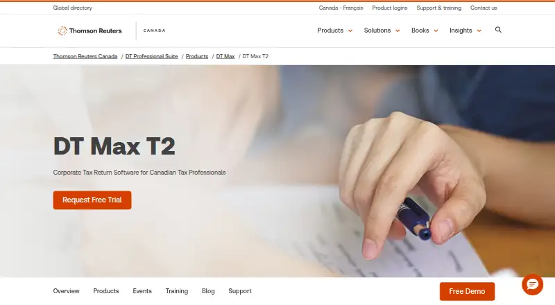 The DT Max T2 homepage