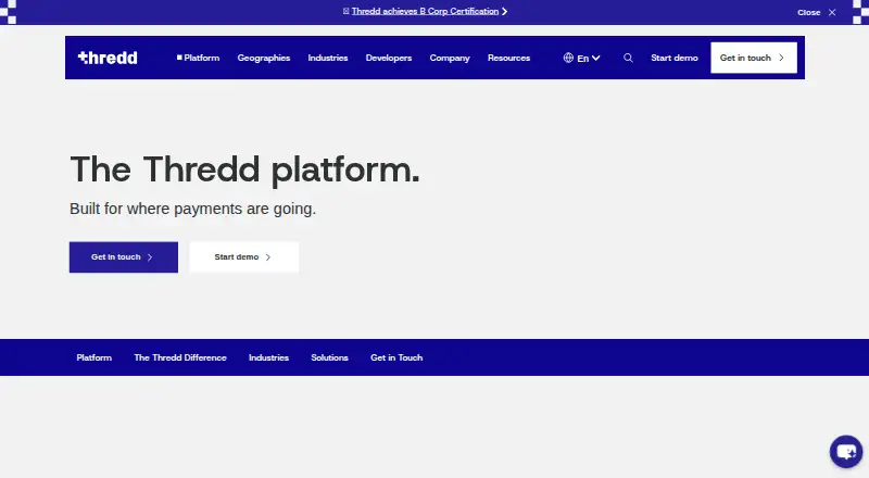 The Thredd homepage