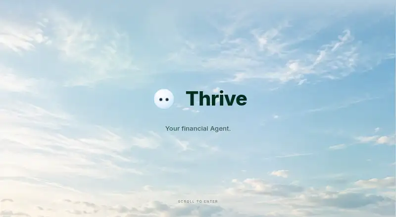 The Thrive homepage