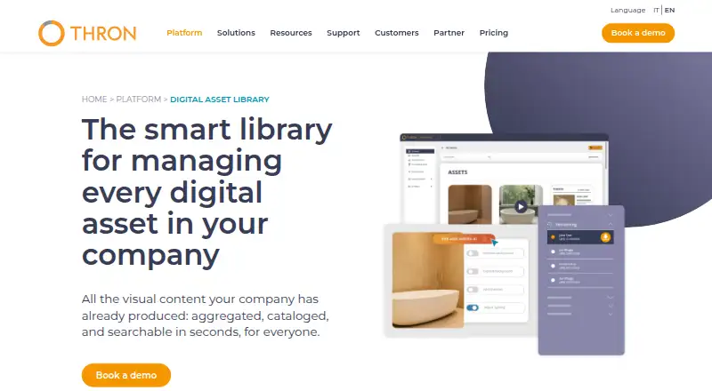 The THRON homepage