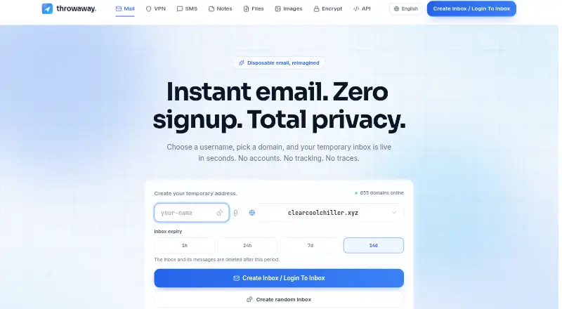 The Throwaway homepage