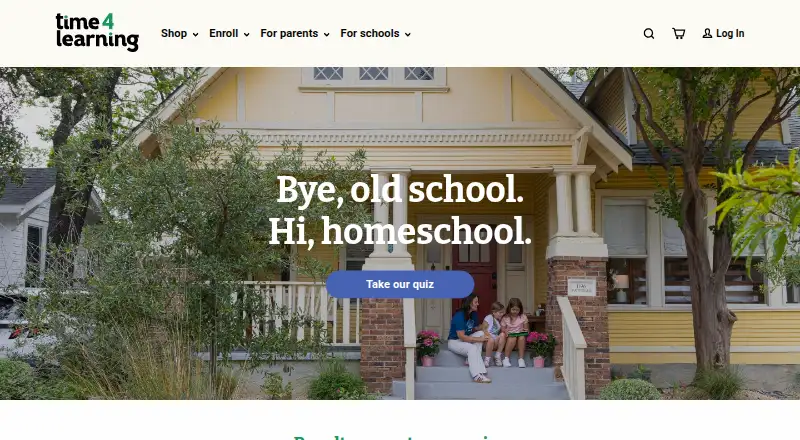 The Time4Learning homepage