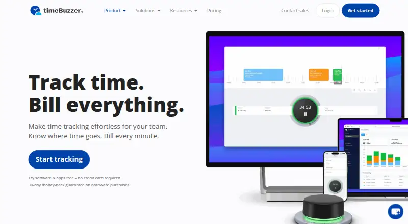 The timeBuzzer homepage