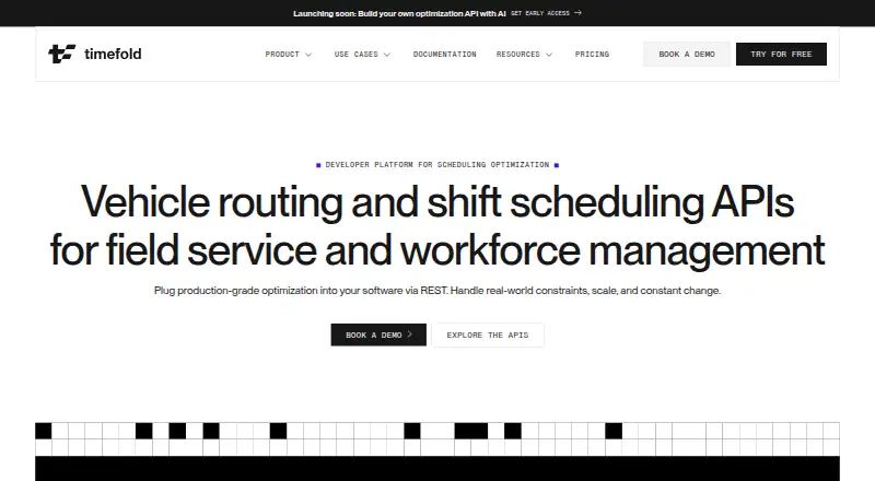 The Timefold Platform homepage