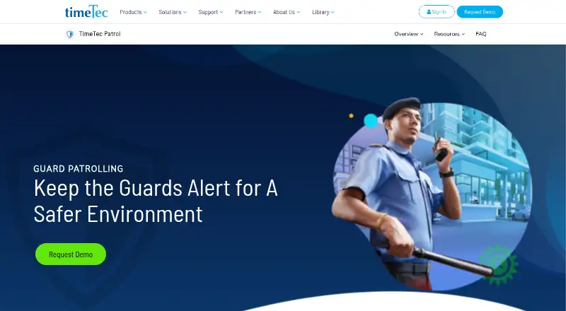 The TimeTec Patrol homepage