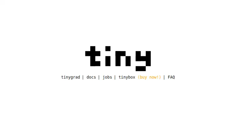 The tinygrad homepage