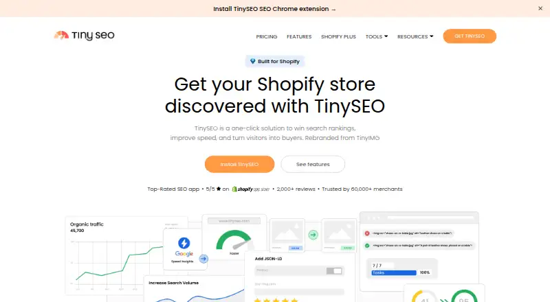 The TinySEO homepage