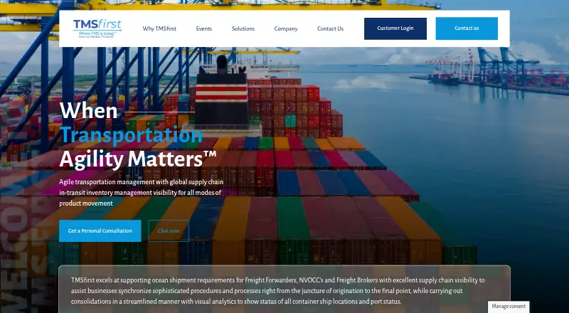 The TMSfirst homepage