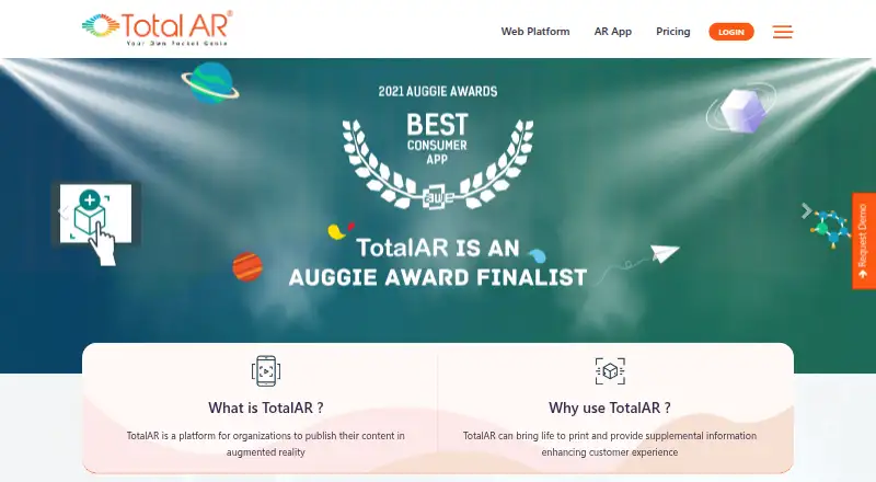 The TotalAR homepage
