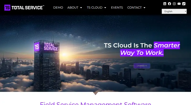 The Total Service homepage