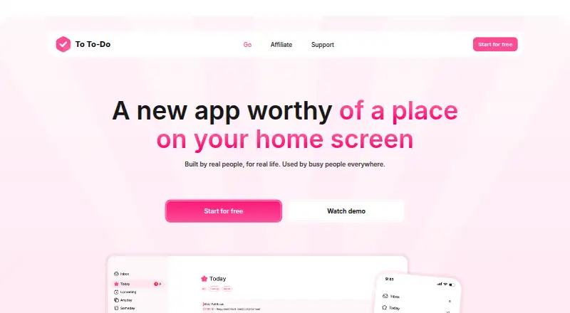 The To To-Do homepage