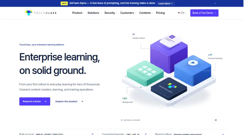 The TouchClass homepage