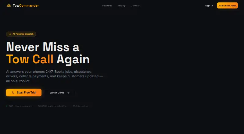The TowCommander homepage