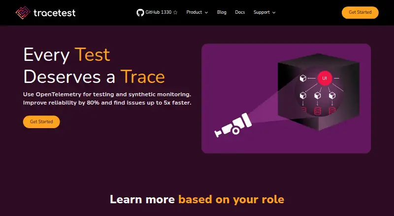 The Tracetest homepage