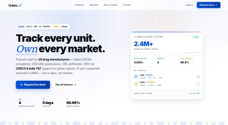 The TraceXL homepage