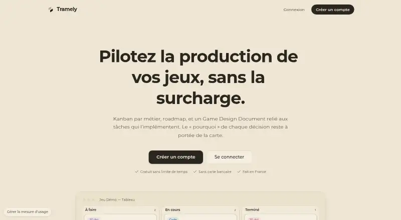 The Tramely homepage