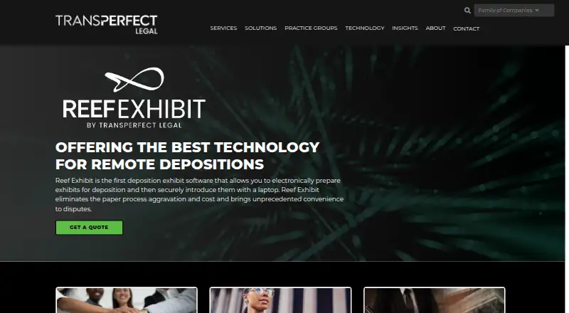 The Reef Exhibit homepage