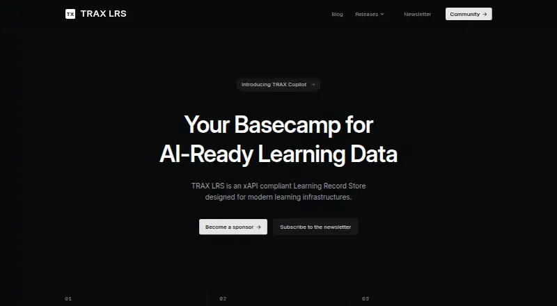 The TRAX LRS homepage