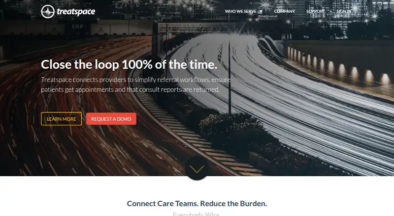 The Treatspace homepage