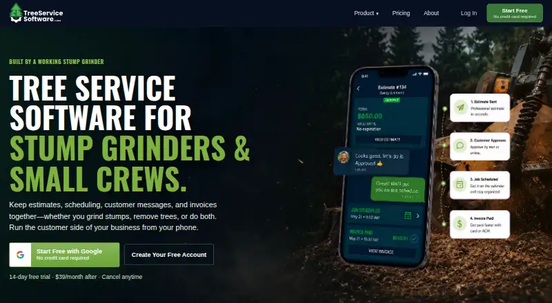 The Tree Service Software homepage