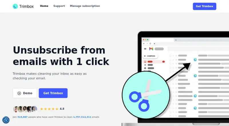The Trimbox homepage
