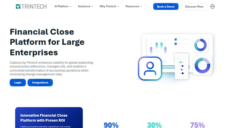 The Trintech Cadency homepage