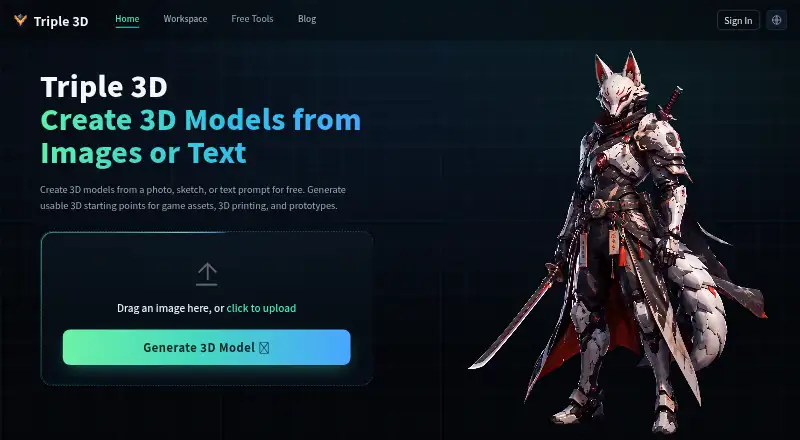 The Triple 3D homepage